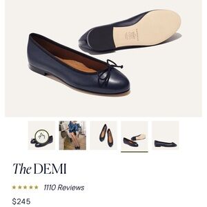 Margaux Demi Flat in Navy
